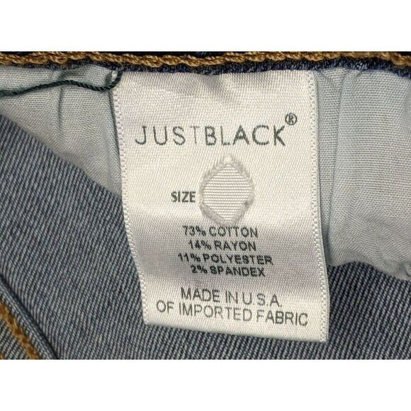 Just Black Juniors Size 13 Pockets Fringe Hem Distressed Denim Blue Jeans - Picture 5 of 11